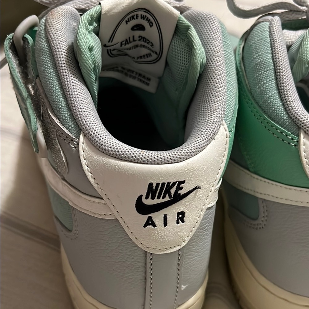 Nike Green and Gray Sneakers with Retro Style and Padded Collar - Picture 2 of 9